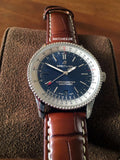 Breitling Navitimer 1 Automatic 41mm Blue Dial Brown Leather Strap Mens Watch - A17326211C1P1 Buy Now By Breitling