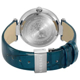 Versace Olympo Gleam White Dial Green Leather Strap Watch for Women - VAN020016 Buy Now By Versace