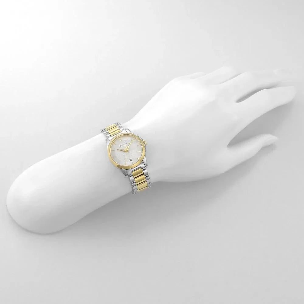 Gucci G Timeless Silver Dial Two Tone Steel Strap Watch For Women - YA126563 Buy Now By Gucci