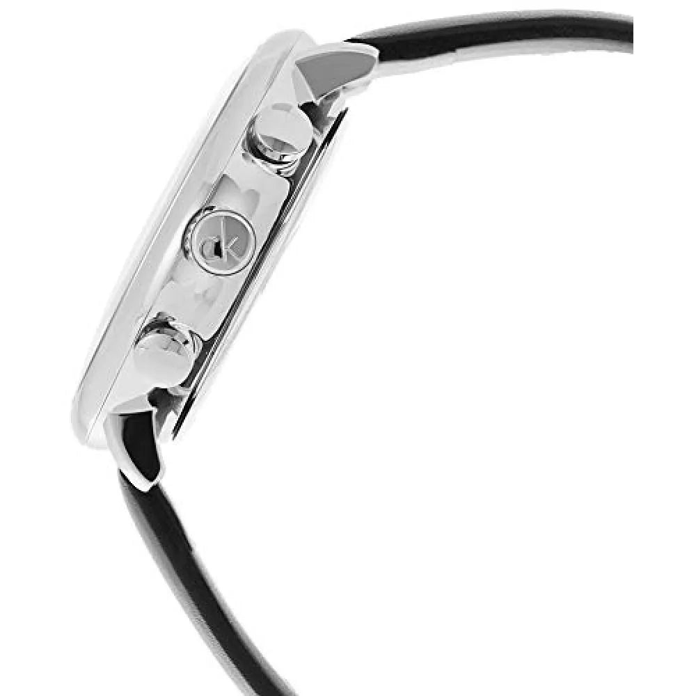 Calvin Klein High Noon Chronograph White Dial Black Leather Strap Watch for Men - K8M271C6 Buy Now By Calvin Klein