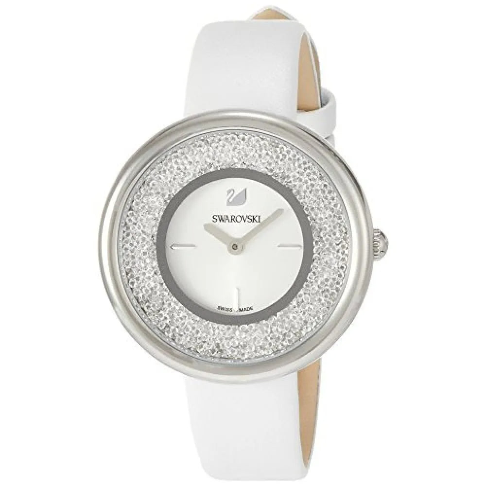 Swarovski Crystalline Pure White Dial White Leather Strap Watch for Women - 5275046 Buy Now By Swarovski