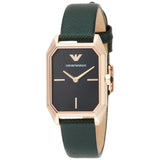 Emporio Armani Gioia Analog Black Mother of Pearl Dial Green Leather Strap Watch For Women - AR11149 Buy Now By Emporio Armani
