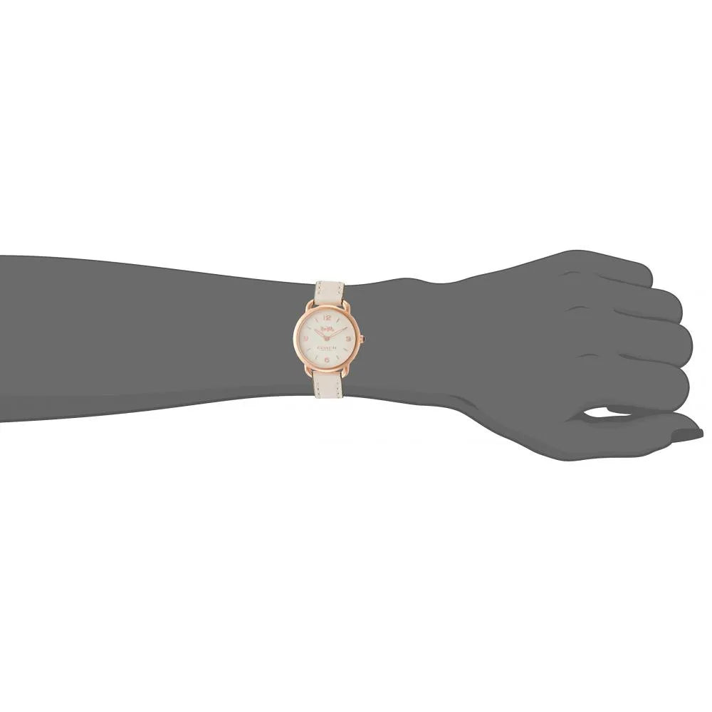 Coach Delancey White Dial White Leather Strap Watch for Women - 14502790 Buy Now By Coach
