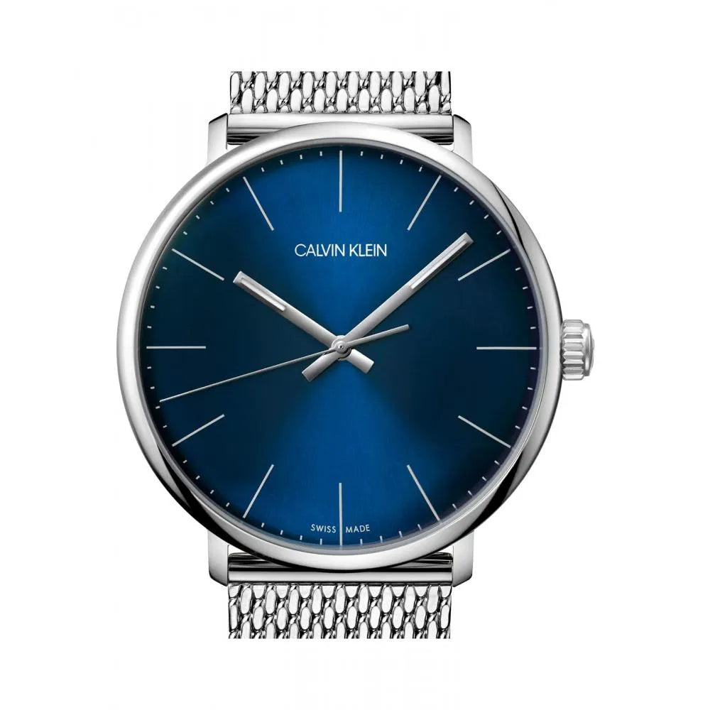 Calvin Klein High Noon Quartz Blue Dial Silver Mesh Bracelet Watch for Men - K8M2112N Buy Now By Calvin Klein