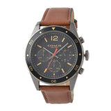 Coach Sullivan Chronograph Black Dial Brown Leather Strap Watch for Men - 14602070 Buy Now By Coach