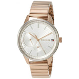 Tommy Hilfiger Brooke Silver Dial Rose Gold Steel Strap Watch for Women - 1782021 Buy Now By Tommy Hilfiger