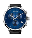 Calvin Klein High Noon Chronograph Blue Dial Black Leather Strap Watch for Men - K8M271CN Buy Now By Calvin Klein