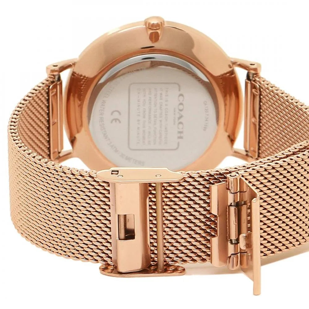 Coach Perry White Rose Gold Mesh Bracelet Watch for Women - 14503126 Buy Now By Coach