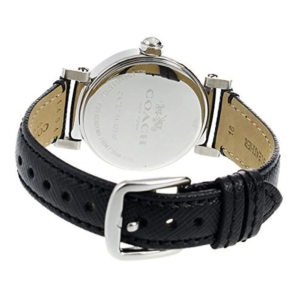 Coach Madison White Dial Black Leather Strap Watch for Women - 14502399 Buy Now By Coach