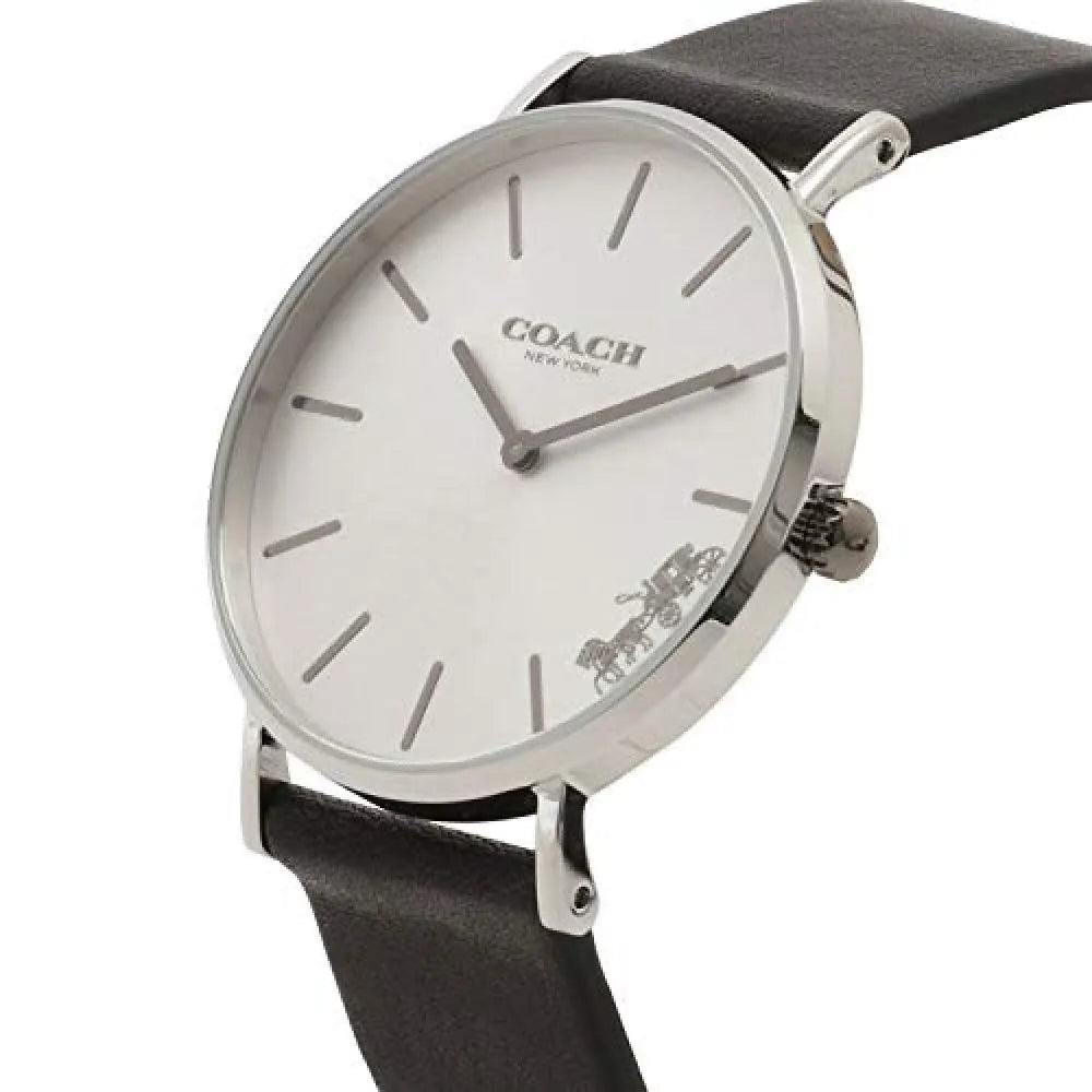 Coach Perry White Dial Black Leather Strap Watch for Women - 14503115 Buy Now By Coach