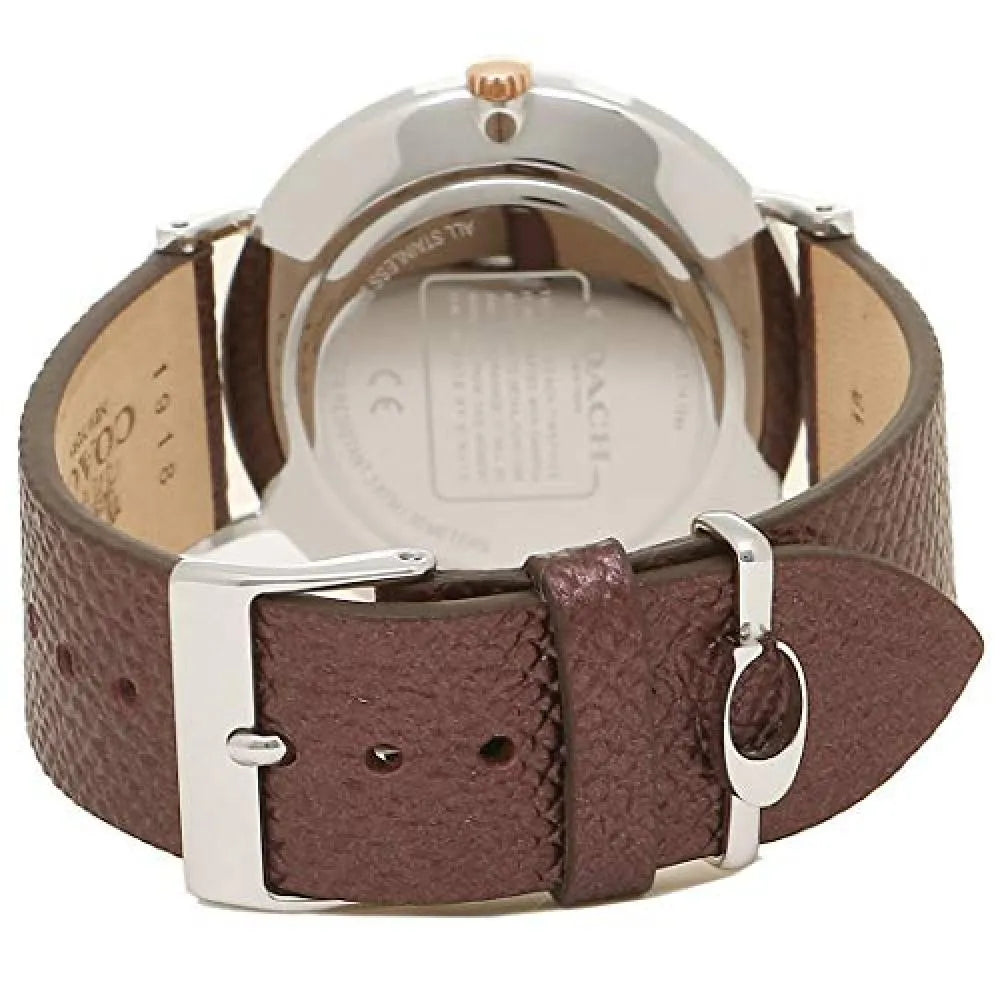 Coach Perry White Dial Brown Leather Strap Watch for Women - 14503154 Buy Now By Coach