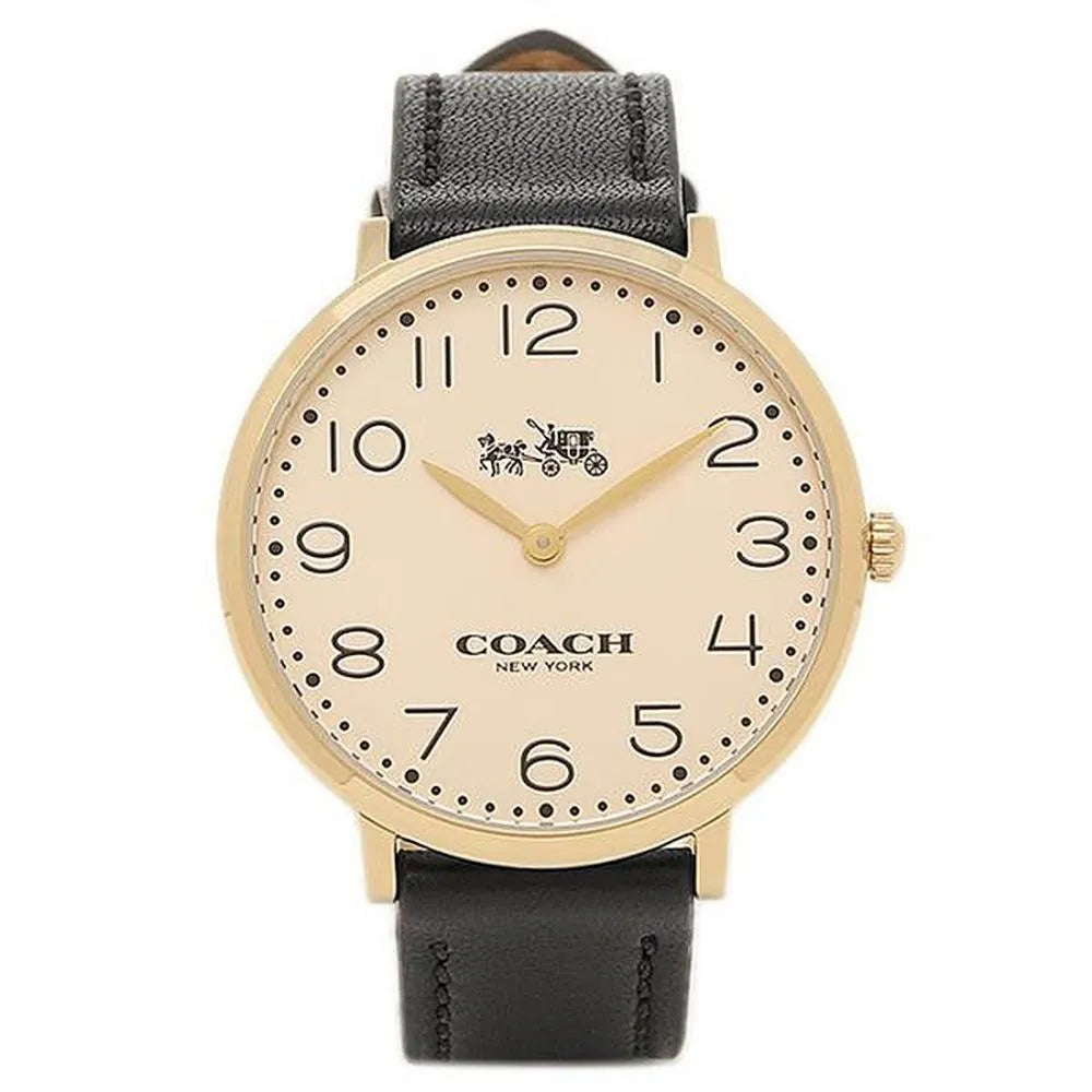 Coach Slim Easton White Dial Black Leather Strap Watch for Women - 14502683 Buy Now By Coach