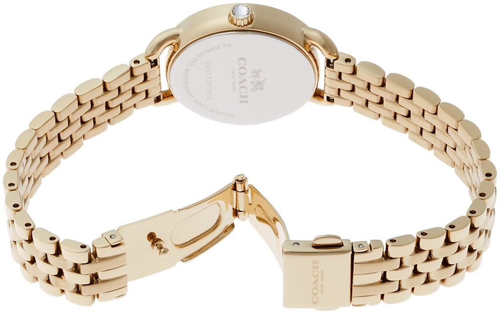 Coach Delancey Mother of Pearl Dial Gold Steel Strap Watch for Women - 14502478 Buy Now By Coach