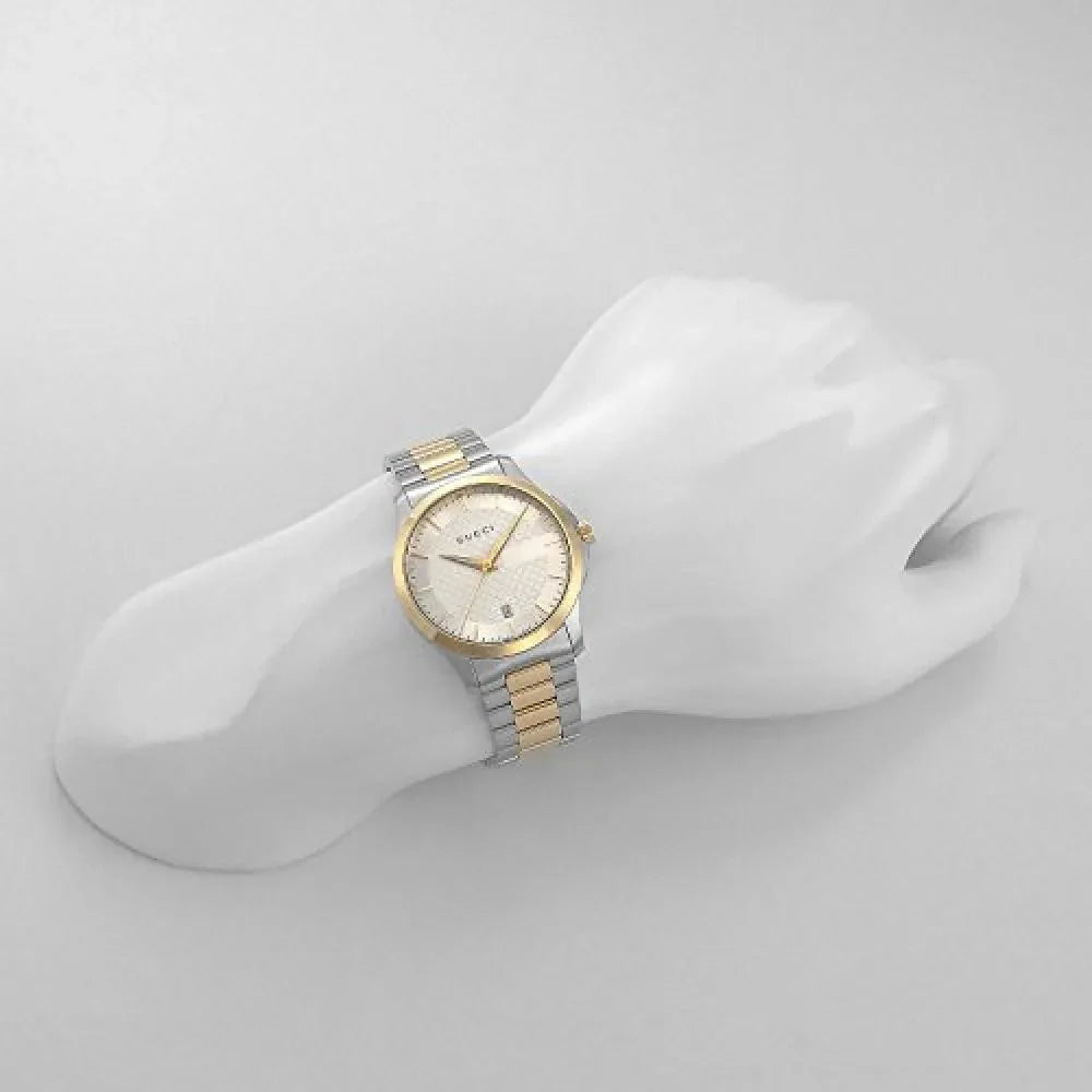 Gucci G Timeless Silver Dial Two Tone Steel Strap Watch For Men - YA126474 Buy Now By Gucci