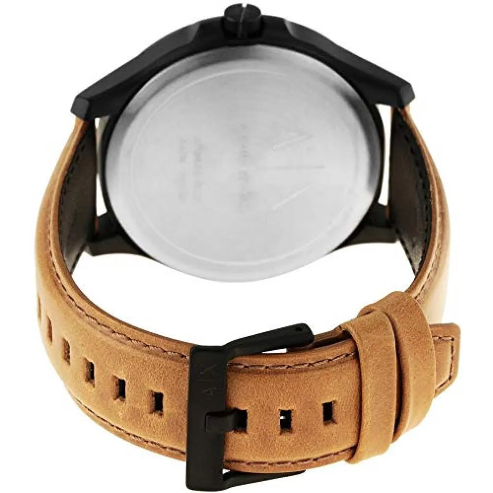 Armani Exchange Hampton Chronograph Green Dial Brown Leather Strap Watch For Men - AX2412 Buy Now By Armani Exchange