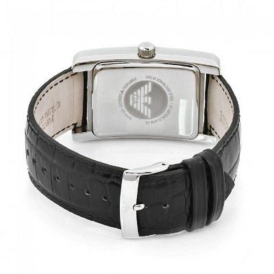 Emporio Armani Classic Black Dial Black Leather Strap Watch For Women - AR0144 Buy Now By Emporio Armani