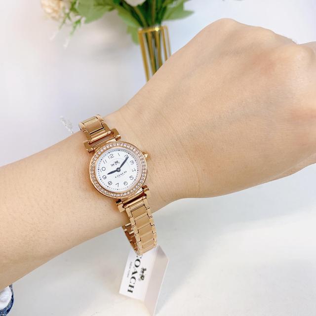 Coach Madison Crystals White Dial Rose Gold Steel Strap Watch For Women - 14502405 Buy Now By Coach