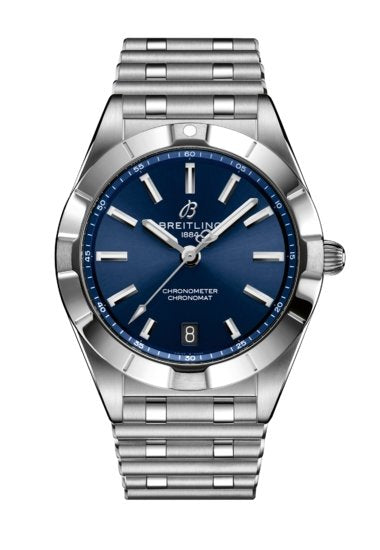 Breitling Chronomat 32 Blue Dial Silver Steel Strap Watch for Women - A77310101C1A1 Buy Now By Breitling