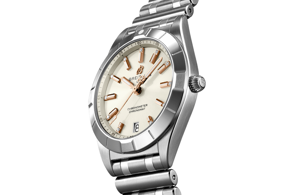 Breitling Chronomat 32 Diamonds White Dial Silver Steel Strap Watch for Women - A77310101A3A1 Buy Now By Breitling
