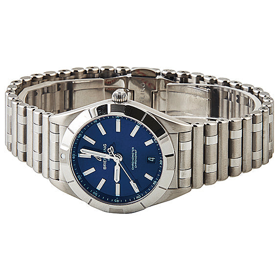 Breitling Chronomat 32 Blue Dial Silver Steel Strap Watch for Women - A77310101C1A1 Buy Now By Breitling