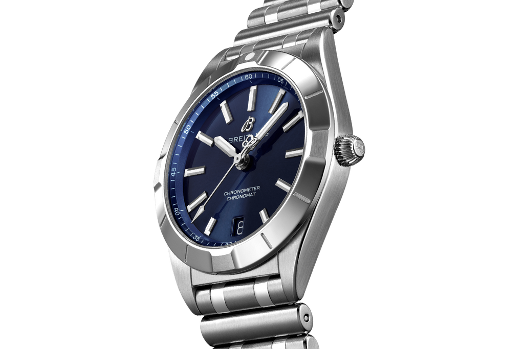 Breitling Chronomat 32 Blue Dial Silver Steel Strap Watch for Women - A77310101C1A1 Buy Now By Breitling