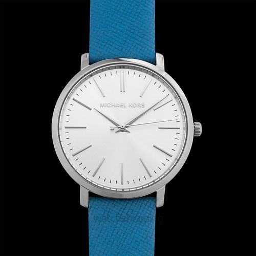 Michael Kors Jaryn Quartz Silver Dial Blue Leather Strap Watch For Women - MK2495 Buy Now By Michael Kors