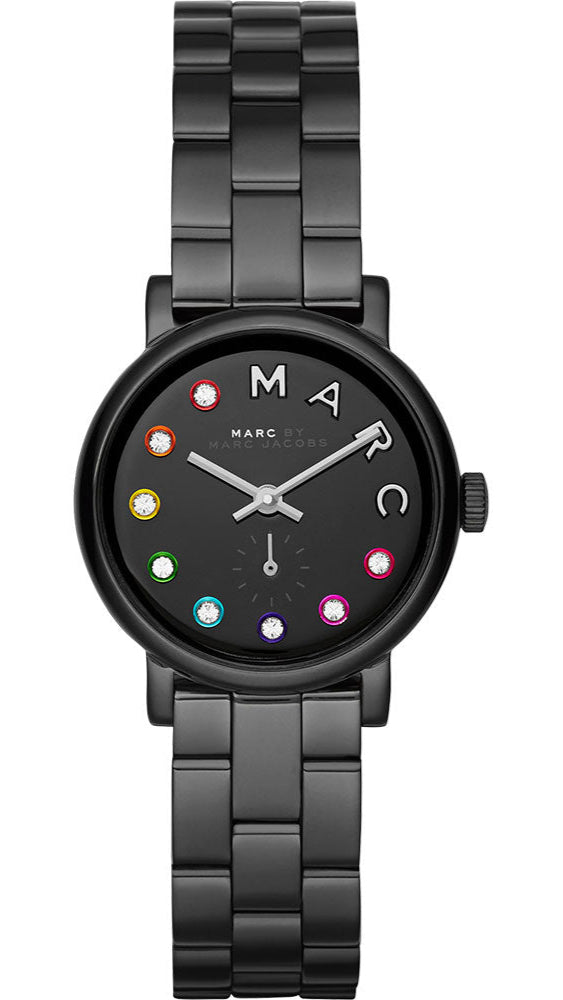 Marc Jacobs Baker Black Dial Black Steel Strap Watch for Women - MBM3425 Buy Now By Marc Jacobs