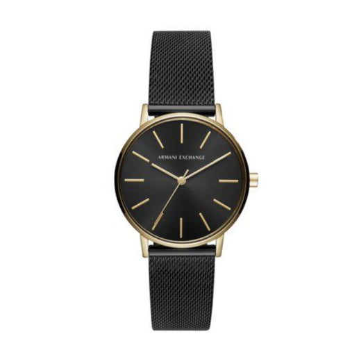 Armani Exchange Lola Three Hand Black Dial Black Mesh Strap Watch For Women - AX5548 Buy Now By Armani Exchange