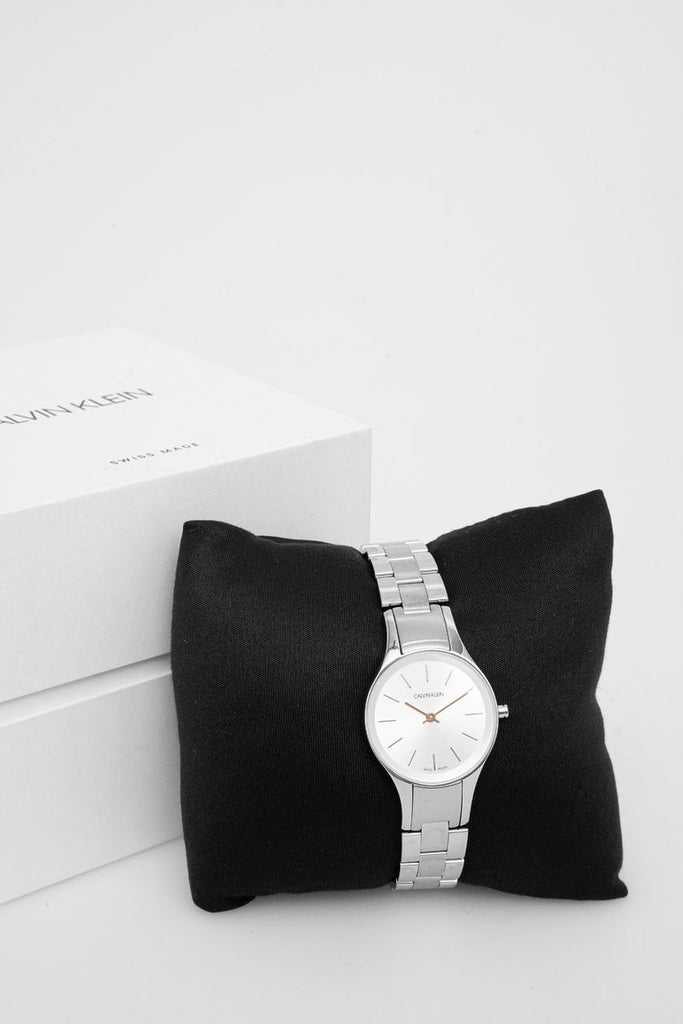Calvin Klein Simplicity White Dial Silver Steel Strap Watch for Women - K4323185 Buy Now By Calvin Klein