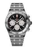 Breitling Chronomat B01 42mm Black Dial Silver Steel Strap Watch for Men - AB0134101B1A1 Buy Now By Breitling