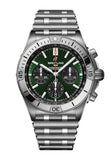 Breitling Chronomat B01 42 Green Dial Silver Steel Strap Watch for Men - AB0134101L1A1 Buy Now By Breitling