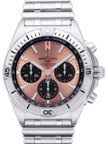 Breitling Chronomat B01 42 Brown Dial Silver Steel Strap Watch for Men - AB0134101K1A1 Buy Now By Breitling
