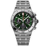 Breitling Chronomat B01 42mm Green Dial Silver Steel Strap Watch for Men - AB01343A1L1A1 Buy Now By Breitling