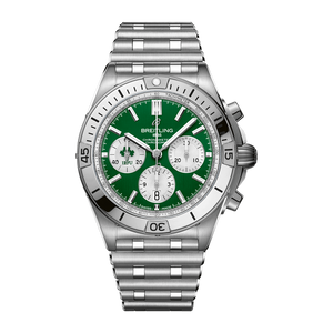 Breitling Chronomat B01 42 Six Nations Ireland Green Dial Silver Steel Strap Watch for Men - AB0134A91L1A1 Buy Now By Breitling
