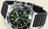 Breitling Super Chronomat B01 44 Green Dial Black Rubber Strap Watch for Men - AB0136251L1S1 Buy Now By Breitling
