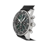 Breitling Superocean Heritage B01 Chronograph 44 Limited Edition Green Dial Black Mesh Bracelet Watch for Men - AB01621A1L1S1 Buy Now By Breitling