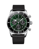 Breitling Superocean Heritage B01 Chronograph 44 Limited Edition Green Dial Black Mesh Bracelet Watch for Men - AB01621A1L1S1 Buy Now By Breitling
