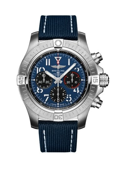 Breitling Avenger B01 Chronograph 45 Blue Dial Blue Nylon Strap Watch for Men - AB01821A1C1X1 Buy Now By Breitling
