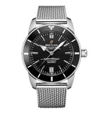 Breitling Superocean Heritage B20 Automatic 42 Black Dial Silver Mesh Bracelet Watch for Men - AB2010121B1A1 Buy Now By Breitling