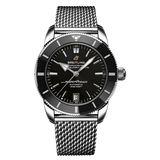Breitling Superocean Heritage B20 Automatic 42 Black Dial Silver Mesh Bracelet Watch for Men - AB2010121B1A1 Buy Now By Breitling