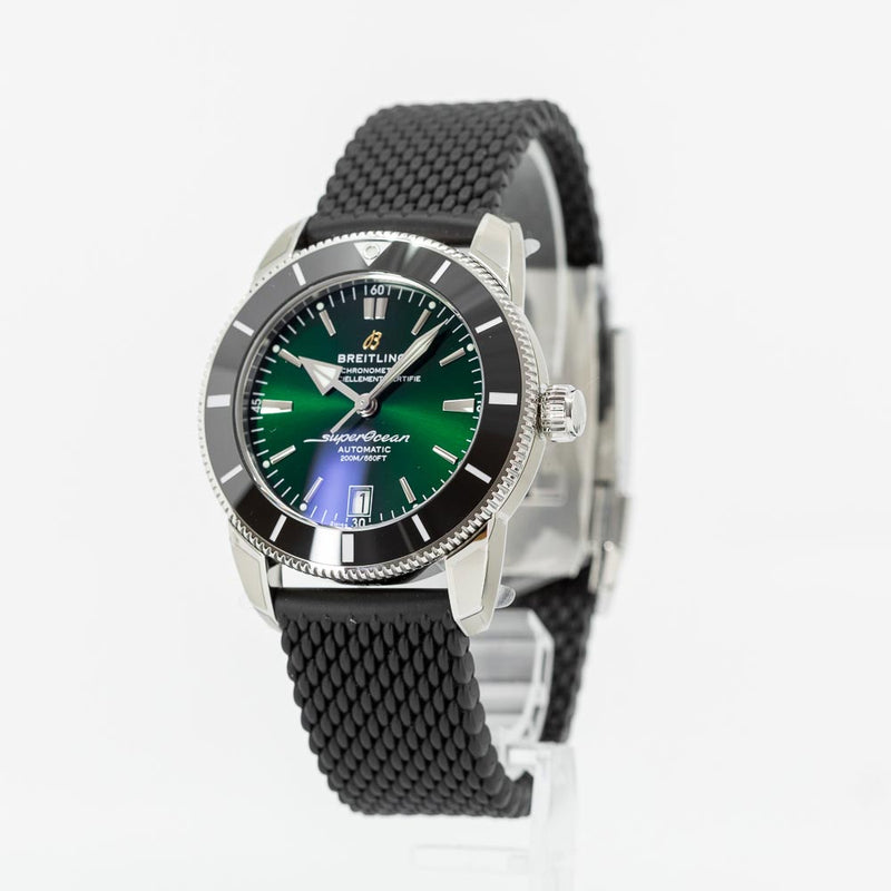 Breitling Superocean Heritage B20 Automatic 42 Green Dial Black Mesh Bracelet Watch for Women - AB2010121L1S1 Buy Now By Breitling