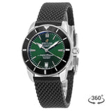 Breitling Superocean Heritage B20 Automatic 42 Green Dial Black Mesh Bracelet Watch for Women - AB2010121L1S1 Buy Now By Breitling
