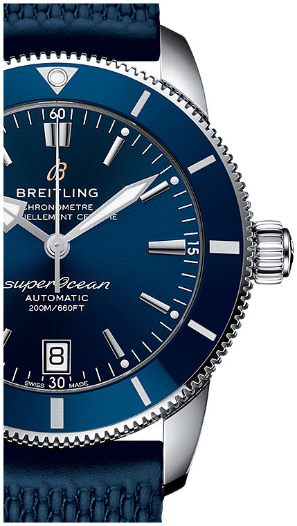 Breitling Superocean Heritage B20 Automatic 42 Blue Dial Blue Mesh Bracelet Watch for Men - AB2010161C1S1 Buy Now By Breitling
