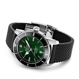 Breitling Superocean Heritage B20 Automatic 46 Green Dial Black Mesh Bracelet Watch for Men - AB2020121L1S1 Buy Now By Breitling