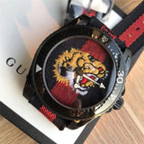 Gucci Dive Tiger Blue and Red Dial Blue Red Blue Nylon Strap Watch For Men - YA136215 Buy Now By Gucci