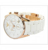 Emporio Armani Sportivo Silver Dial White Silicone Strap Watch For Women - AR5920 Buy Now By Emporio Armani
