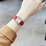 Michael Kors Emery Quartz Diamonds Silver Dial Red Leather Strap Watch For Women - MK4689 Buy Now By Michael Kors