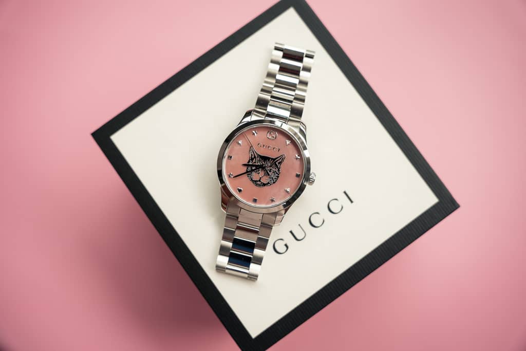 Gucci G Timeless Quartz Mother of Pearl Pink Dial Silver Steel Strap Watch for Women - YA1264166 Buy Now By Gucci