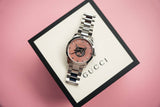 Gucci G Timeless Quartz Mother of Pearl Pink Dial Silver Steel Strap Watch for Women - YA1264166 Buy Now By Gucci