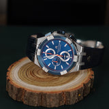 Maurice Lacroix Aikon Chronograph Blue Dial Blue Leather Strap Watch For Men - AI1018-SS001-432-4 Buy Now By Maurice Lacroix